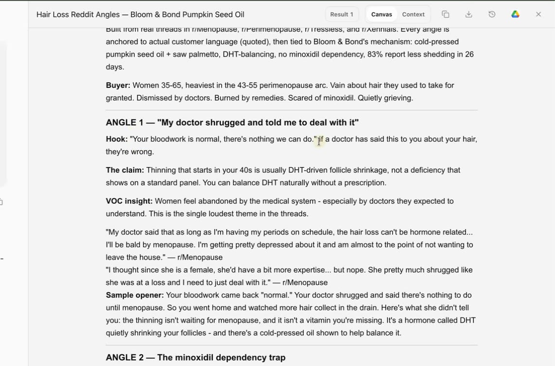 Angle Finder results built from Reddit discussions about hair-loss concerns