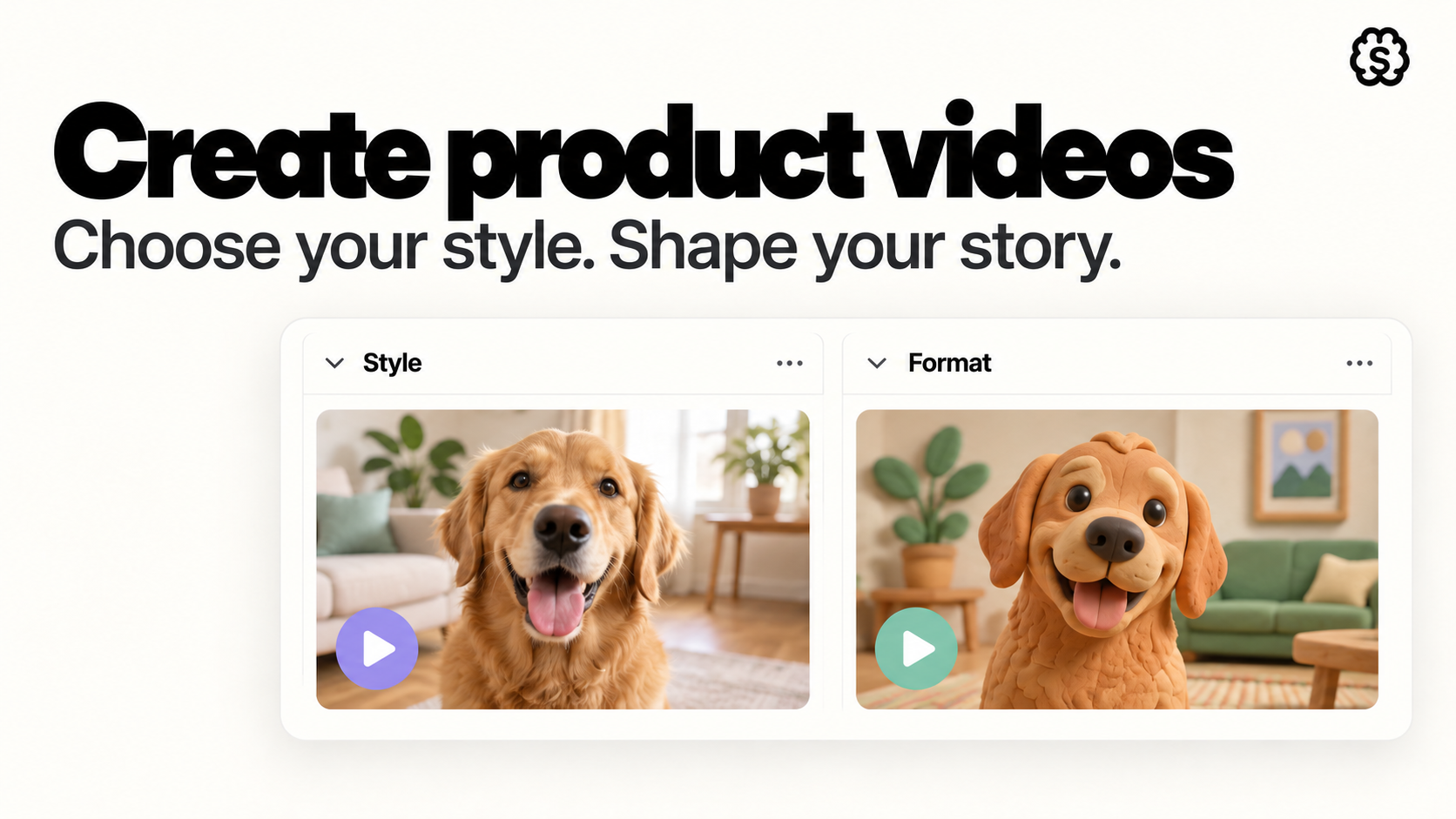 Create product videos cover with realistic and animated dog video concepts
