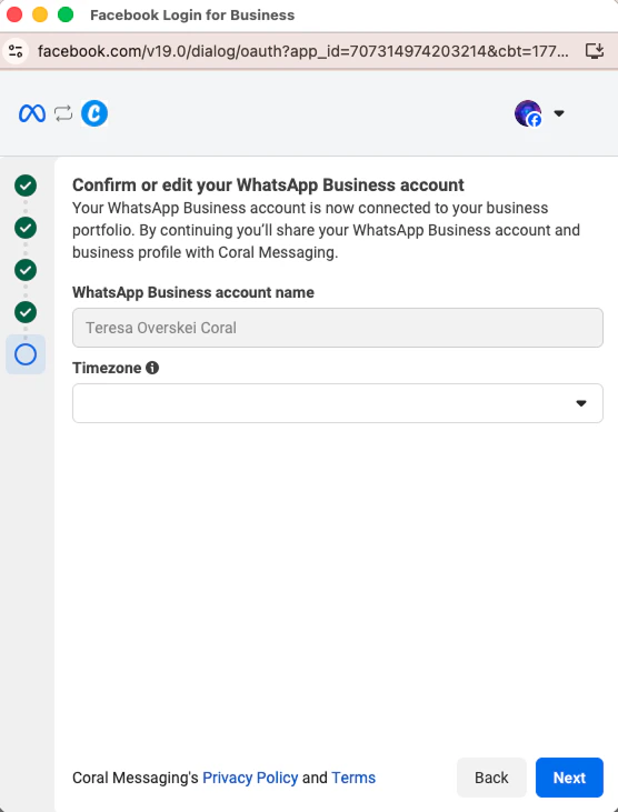 Confirmar a Conta do WhatsApp Business