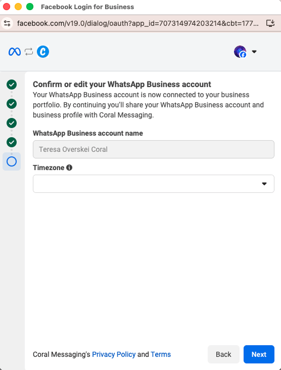 Confirmar la cuenta de WhatsApp Business