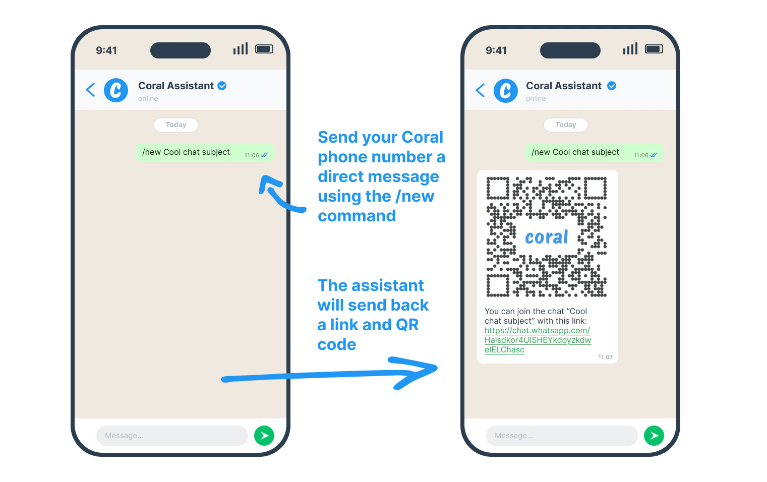 Commands inside of direct chat