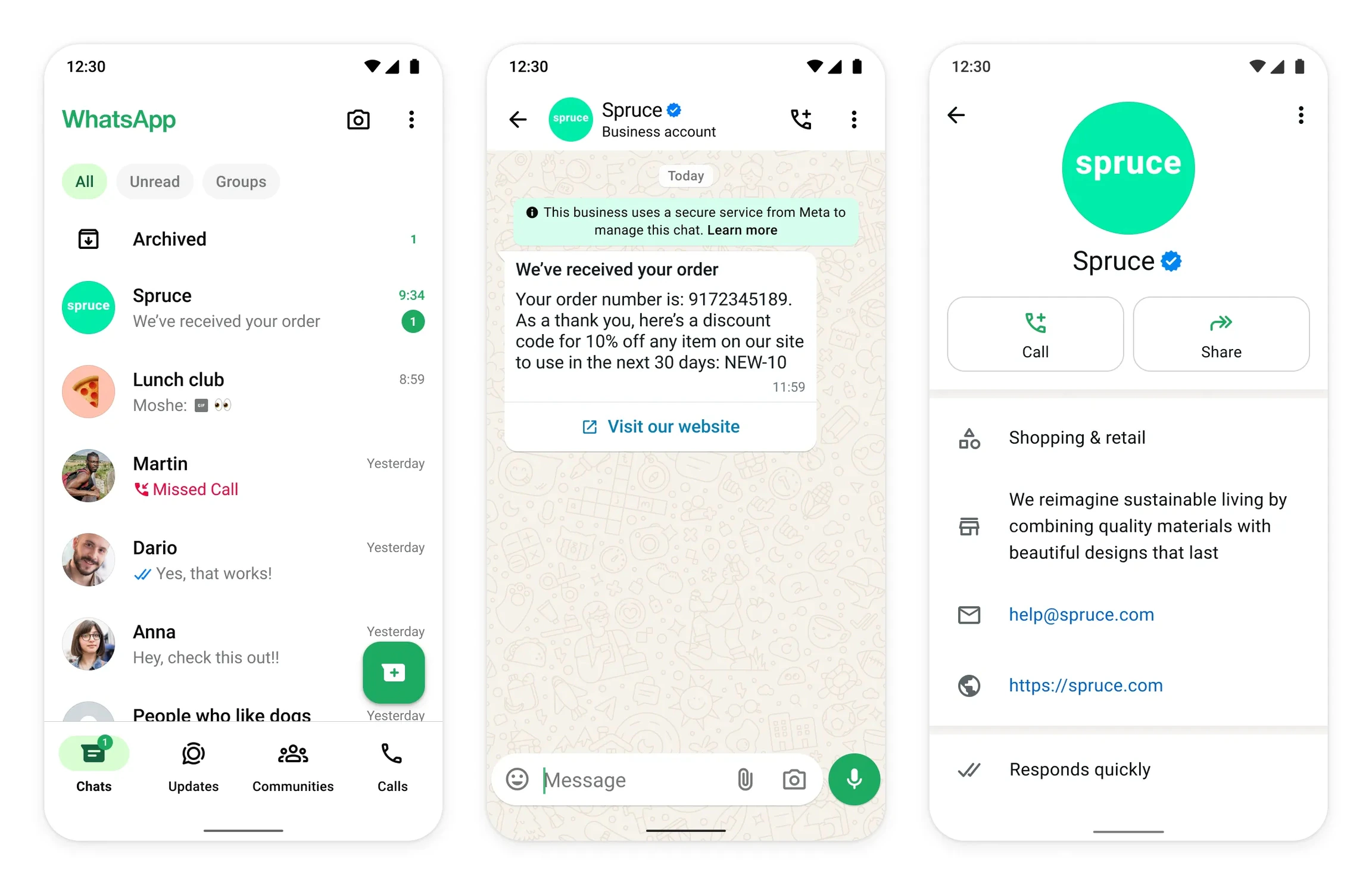 Official Business Account blue check