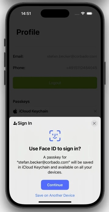 Passkey Management Create