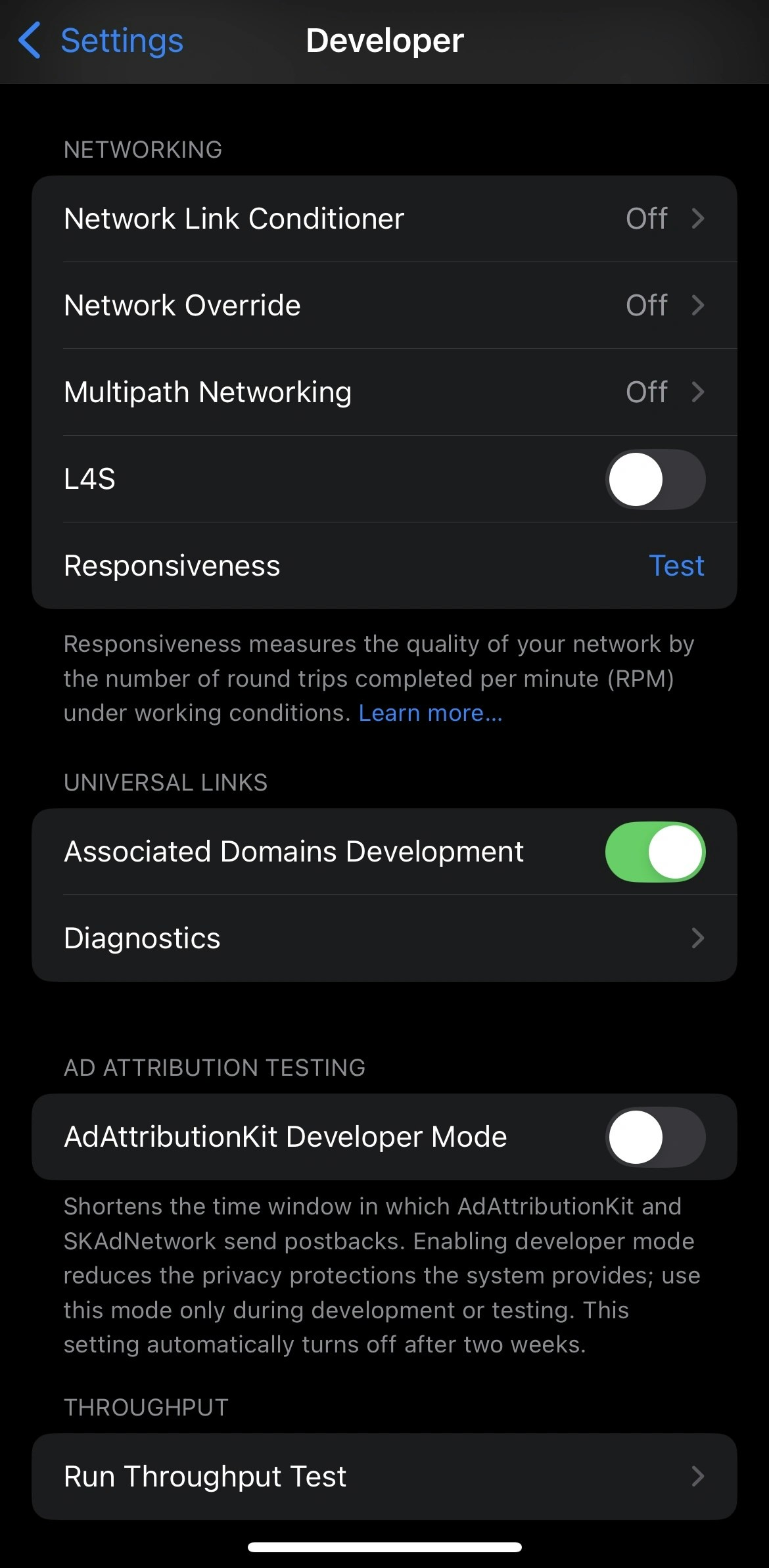Associated Domains Development