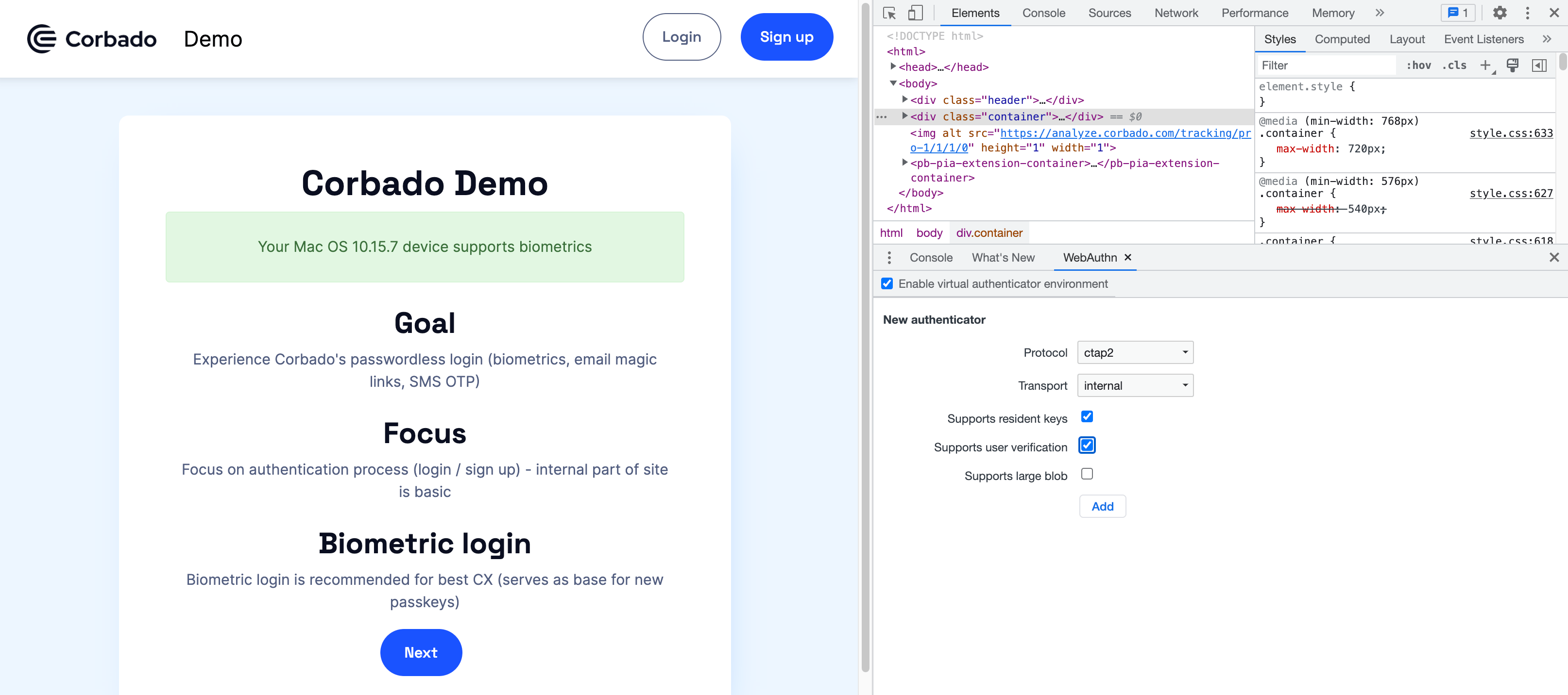 Google Chrome Virtual Authenticator