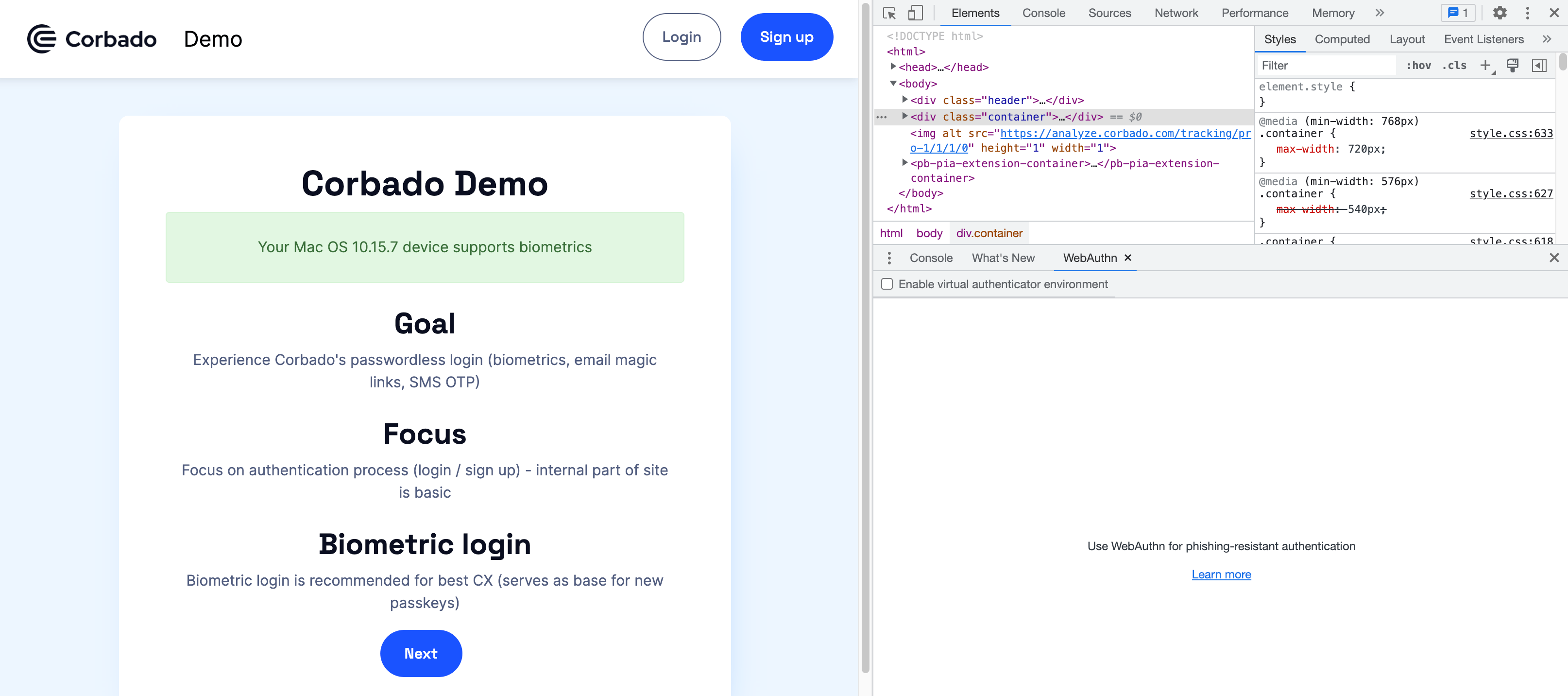 Google Chrome Virtual Authenticator