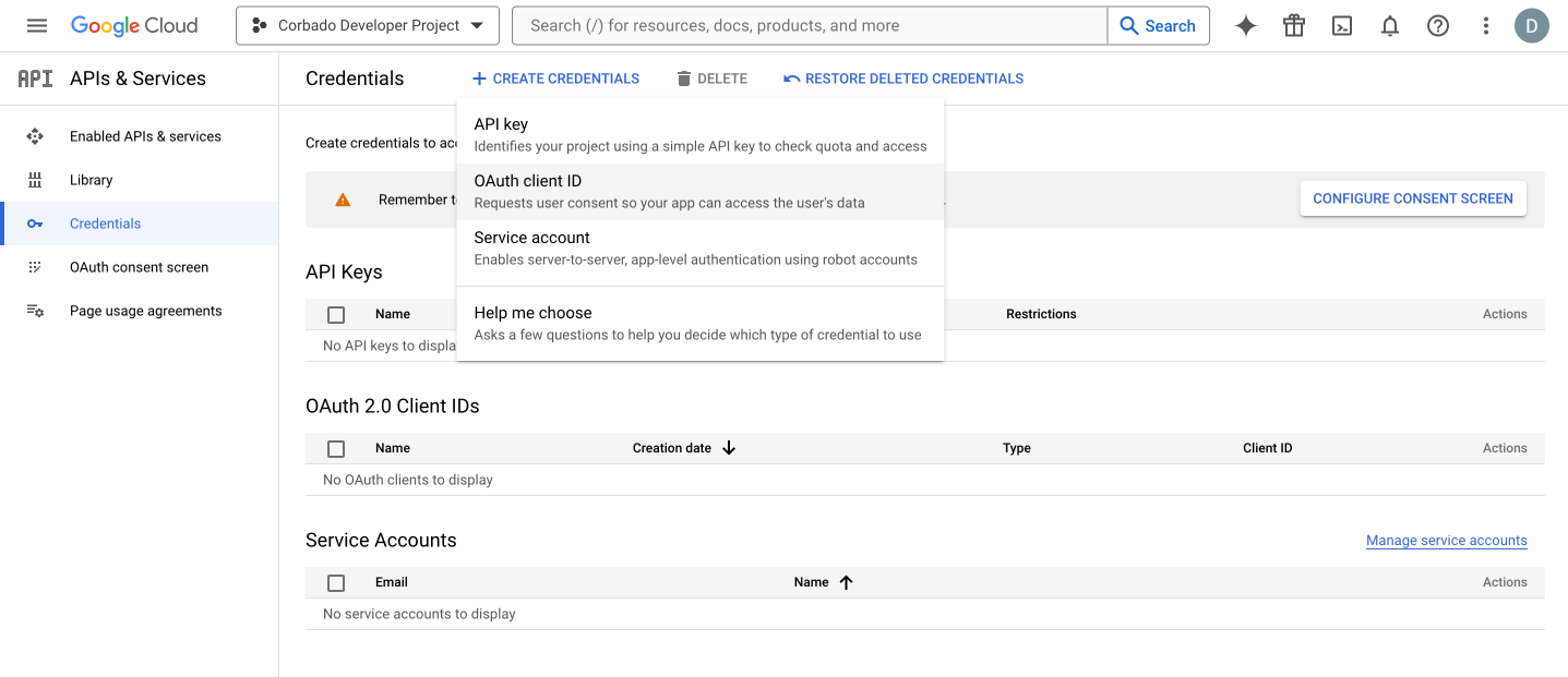 Google Cloud Credentials