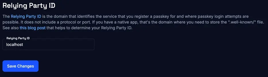Relying Party ID
