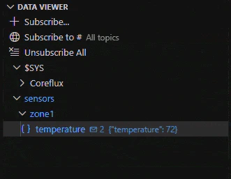 LoT MQTT Topic Tree Viewer, showing topic hierarchy and MQTT Payloads