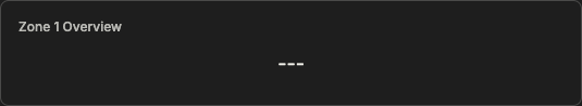 A large static text line reading Zone 1 Overview