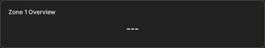 A large static text line reading Zone 1 Overview