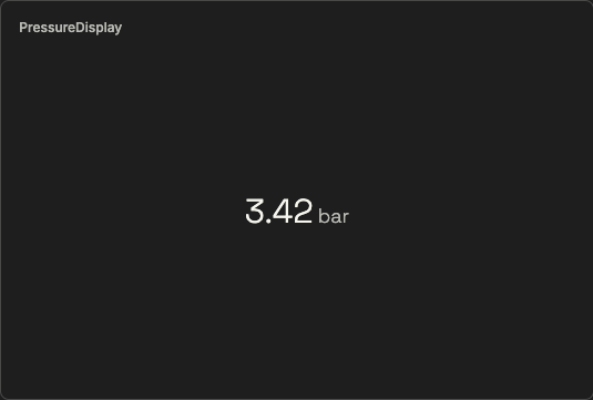 Numeric value readout showing 3.42 bar