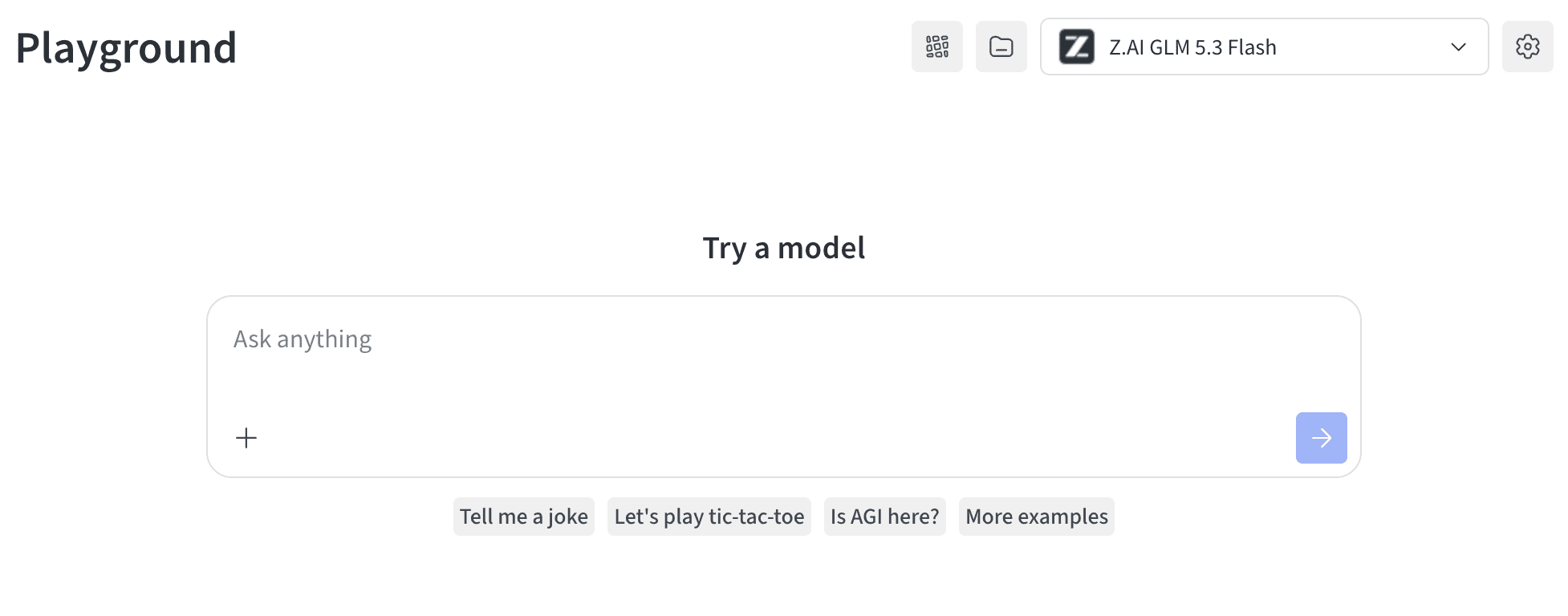 The models dropdown in Serverless Inference Playground