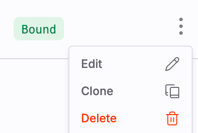 PVC overflow menu with Edit option