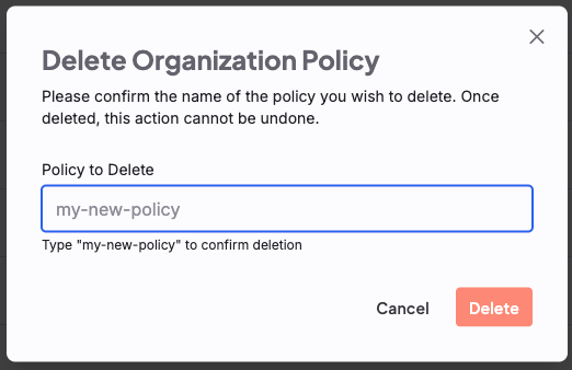 Delete a policy