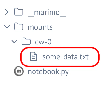 File directory location in marimo.