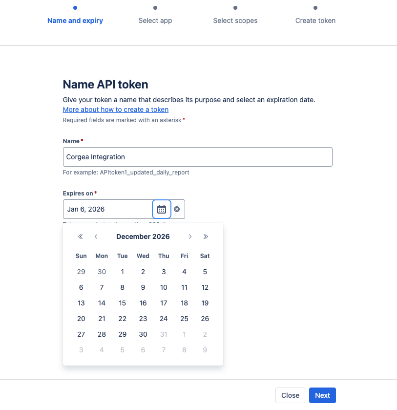 Token Name and Expiration