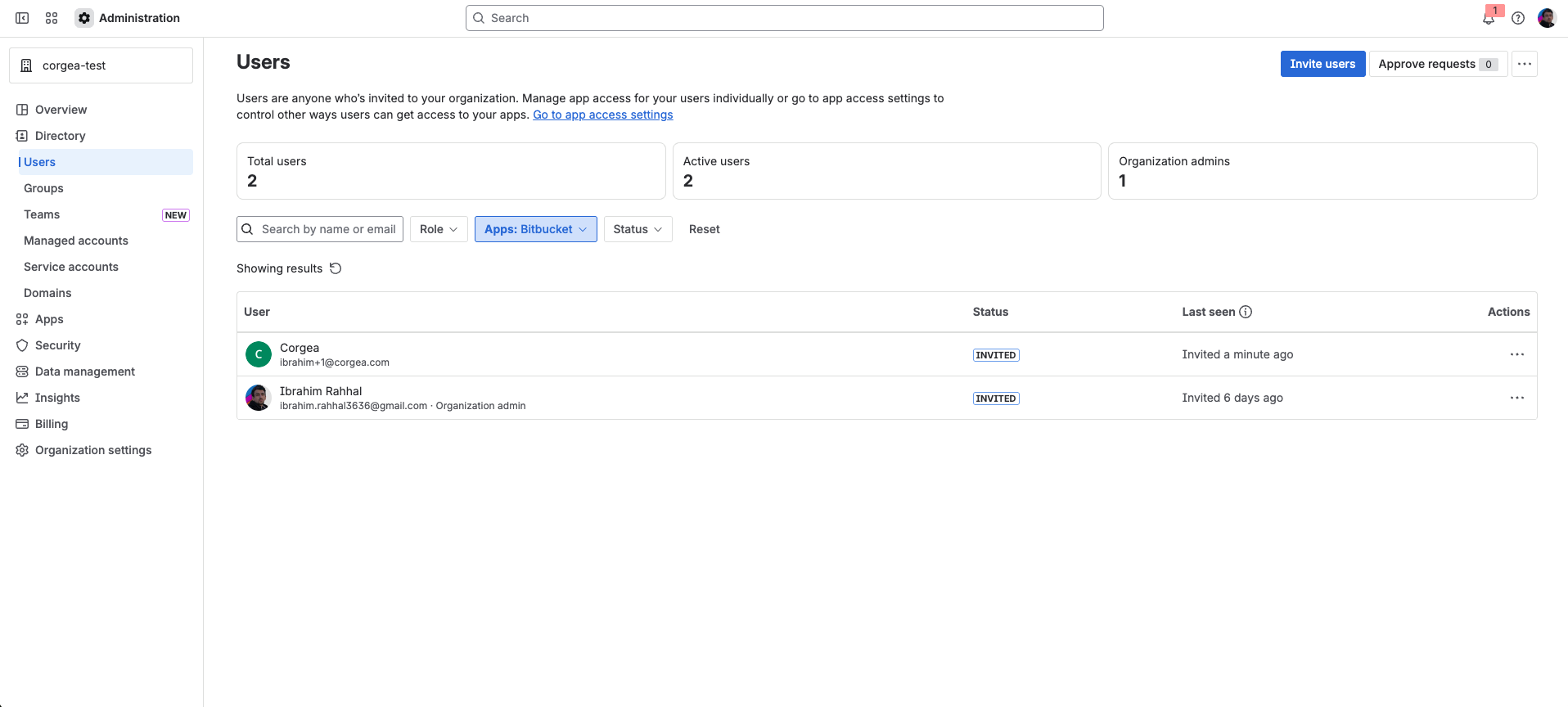 Create Bitbucket User