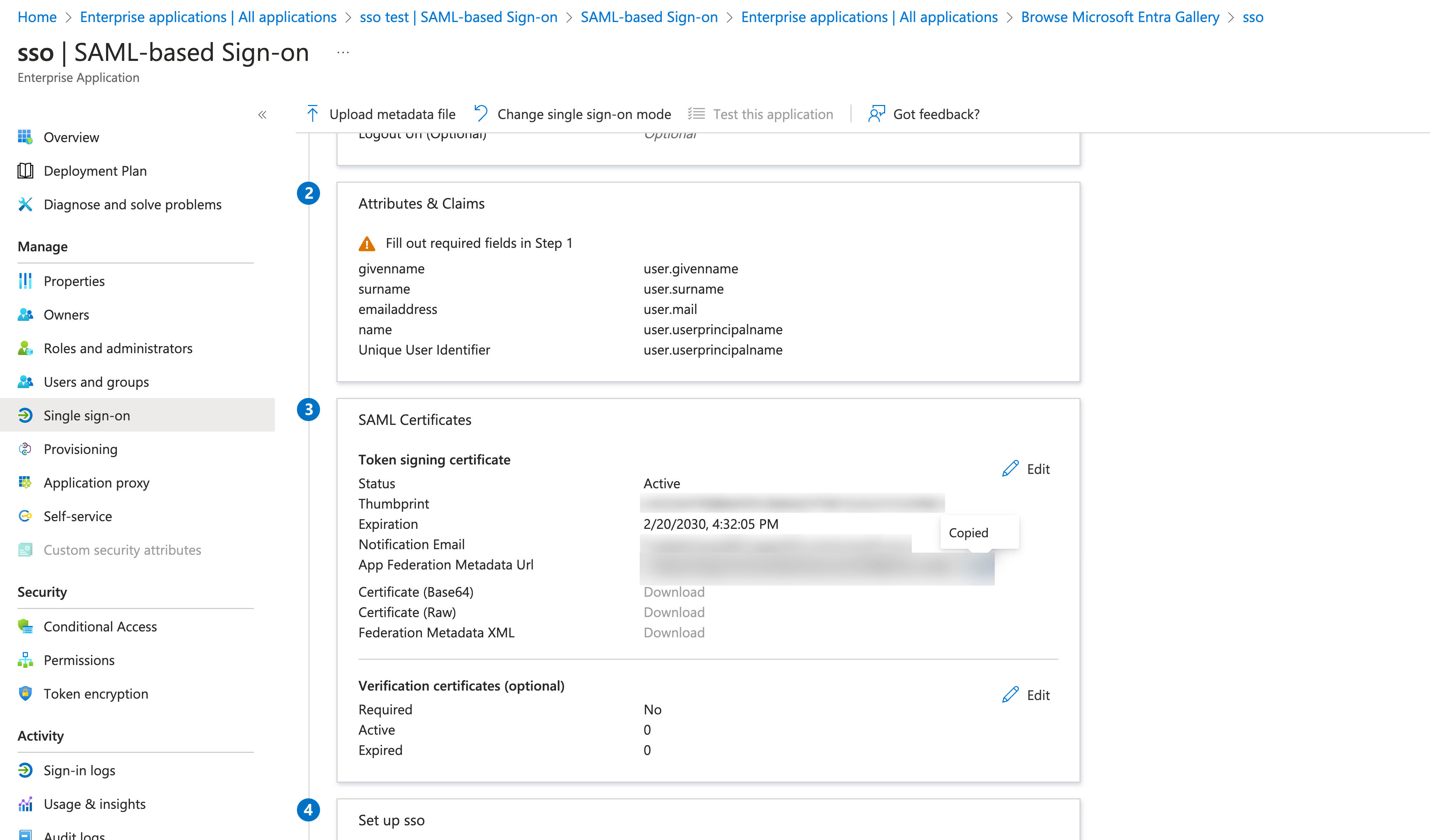 Copy SAML Fields