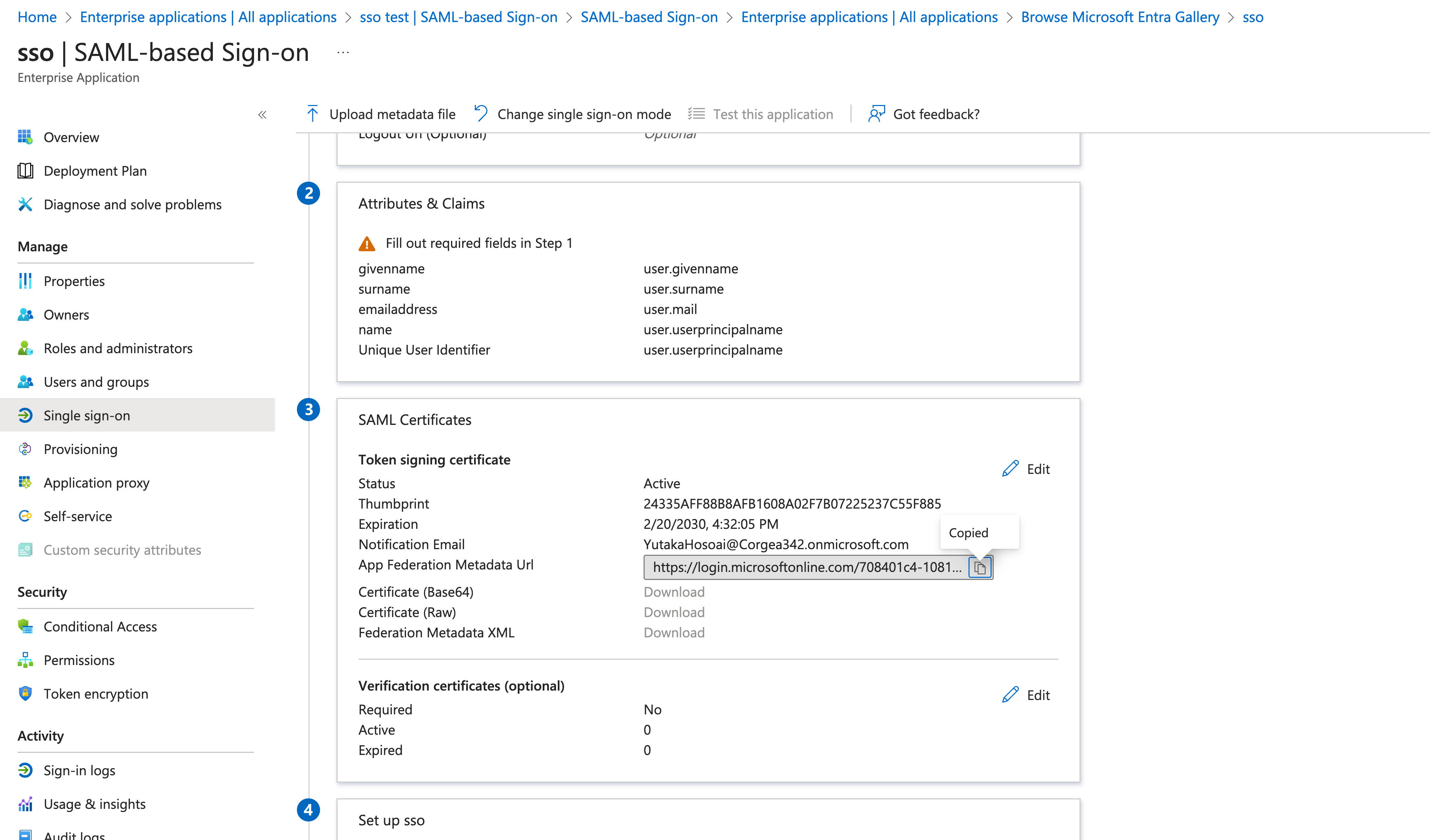 Copy SAML Fields
