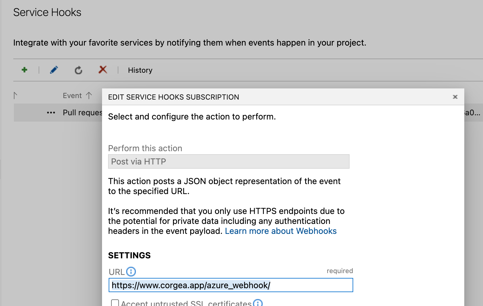 Webhook URL