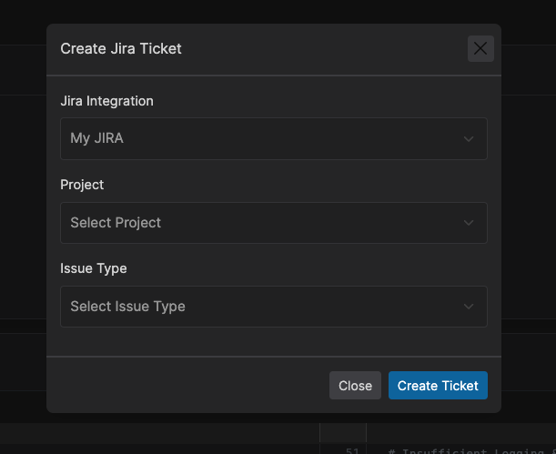 Create Ticket