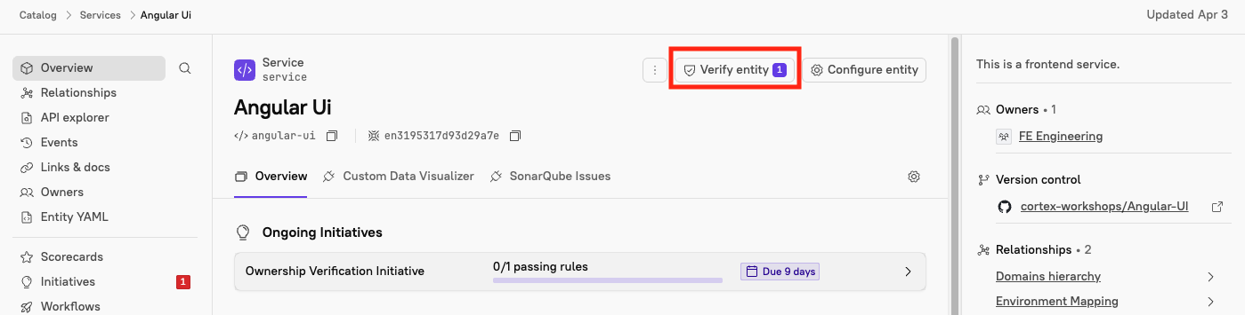 Data Ver Verify Entity