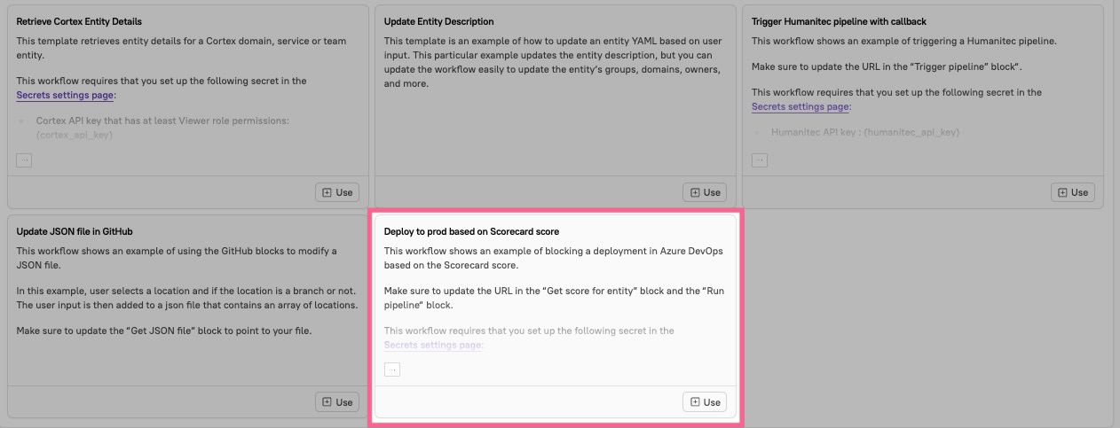See the 'Deploy to prod based on Scorecard score' template in Cortex.