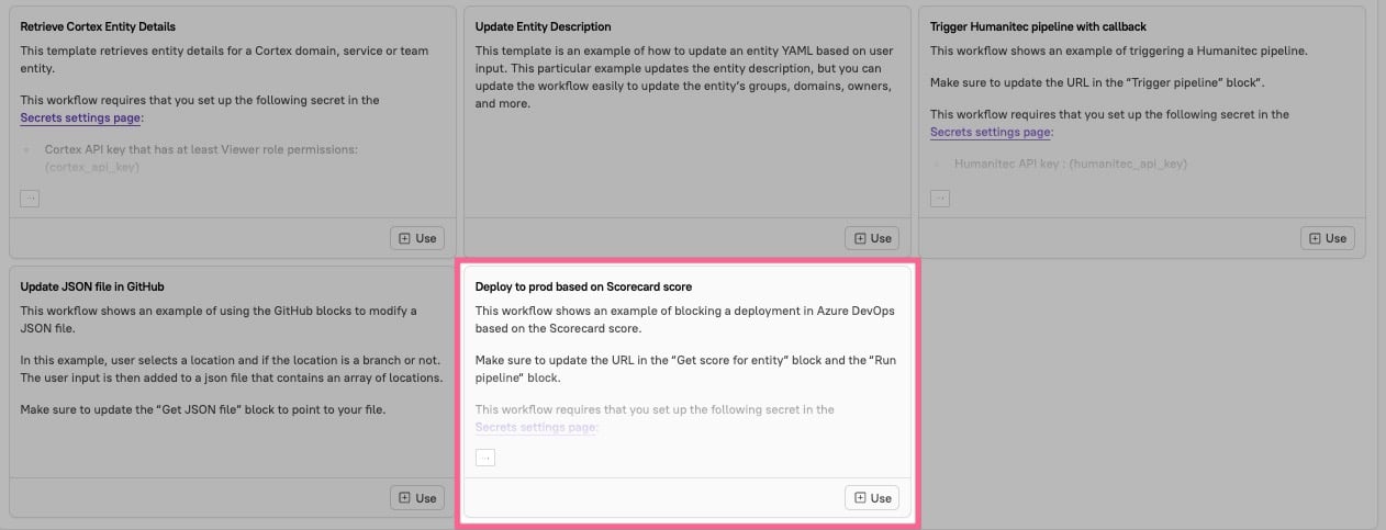 See the 'Deploy to prod based on Scorecard score' template in Cortex.