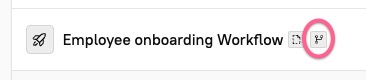 The 'Gitt' icon next to a Workflow's name.
