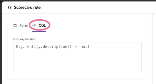 Choose Forms for the UI editor or CQL editor to write CQL rules