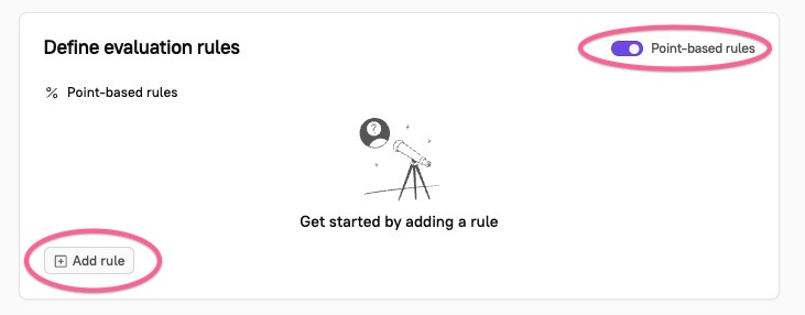 Click Add rule under the scoring type selection
