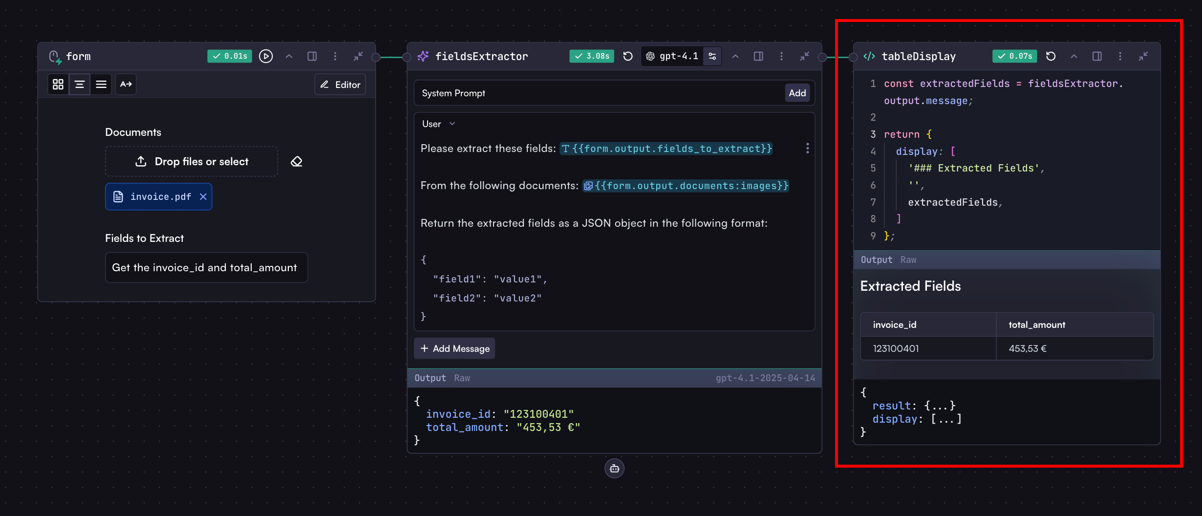 Workflow Output