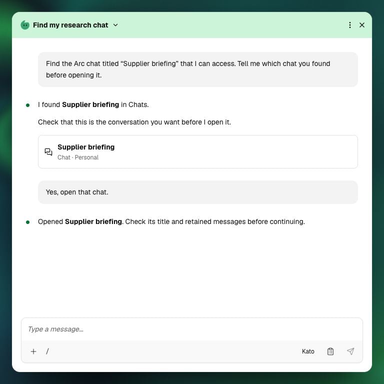 Your first task with Kato mockup.