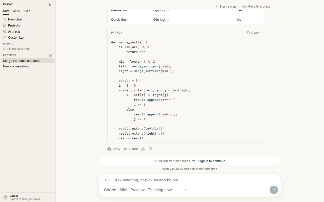 A Chat reply with a syntax-highlighted Python code block and the Copy and Listen controls beneath it