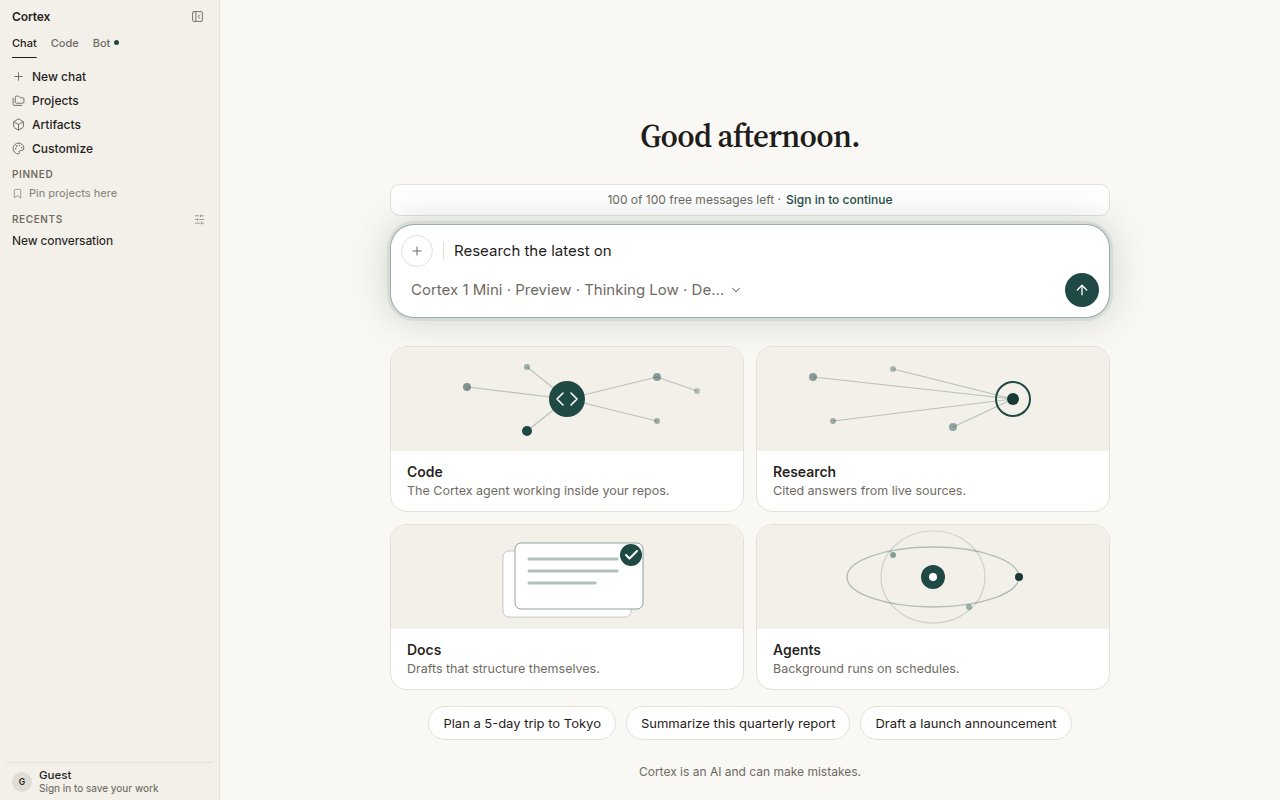 Chat composer prefilled with “Research the latest on” and the model chip showing Deep Research enabled