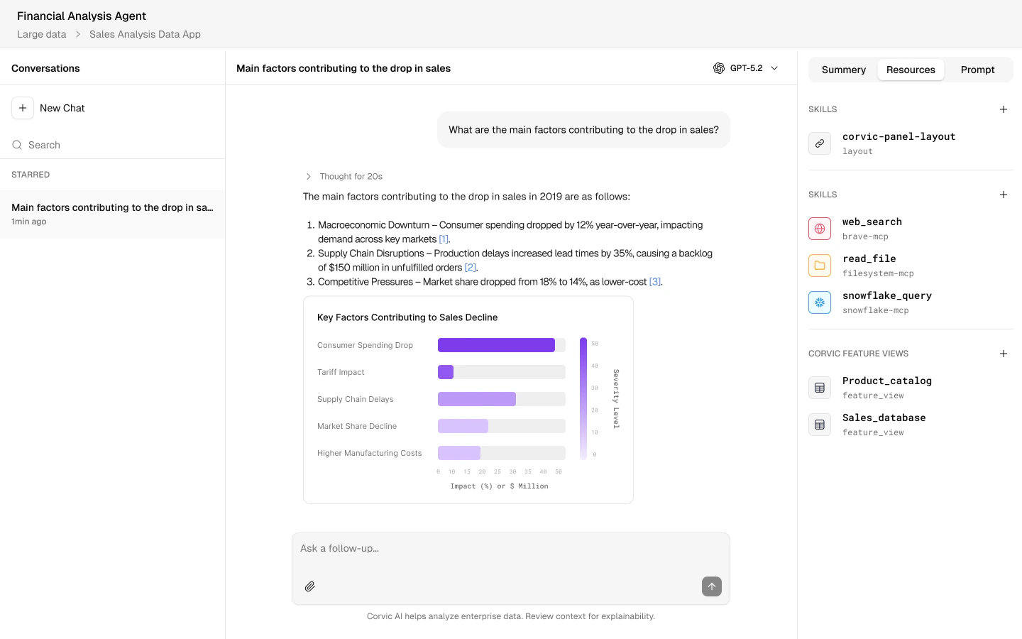 Corvic Data Agents — conversational analytics