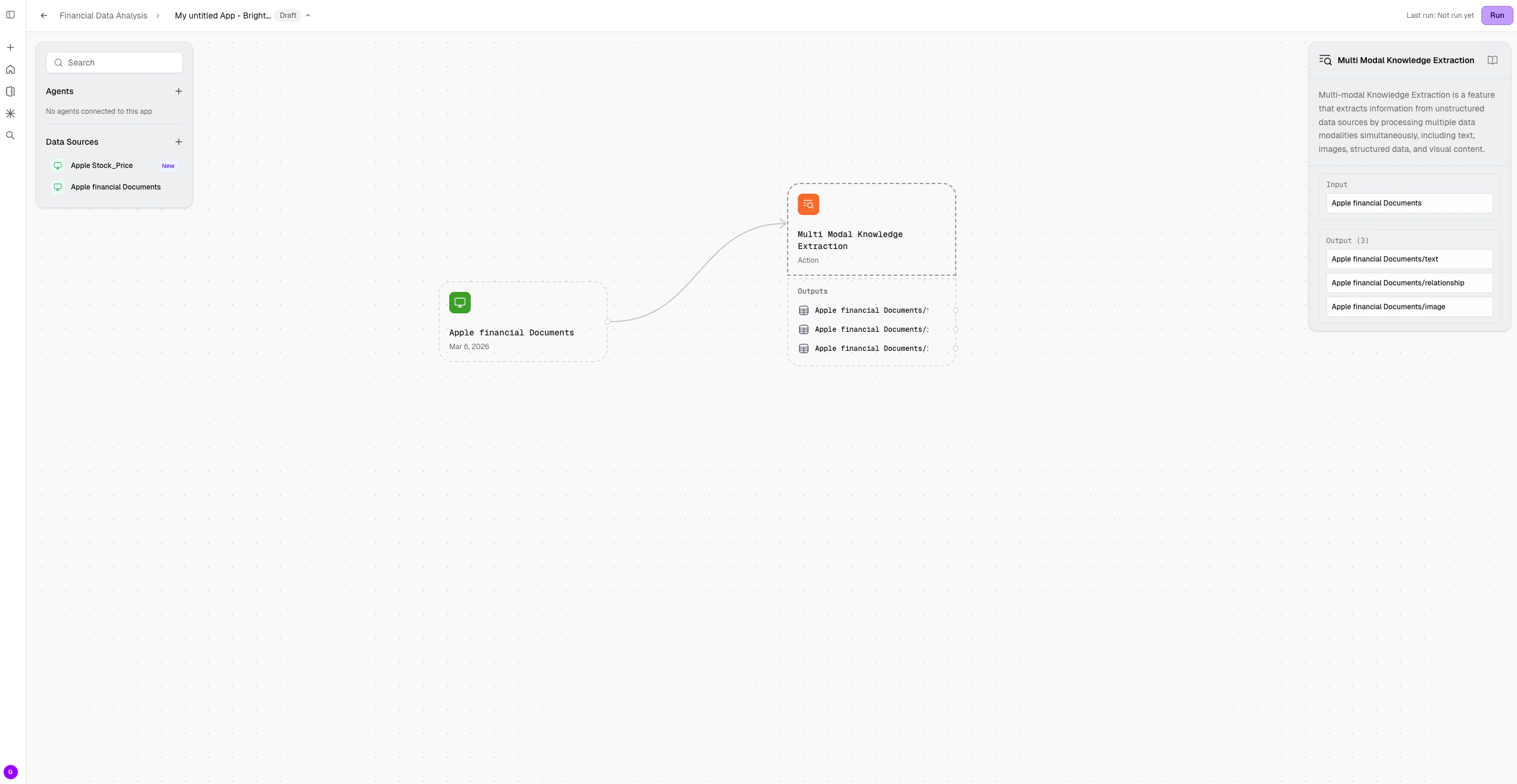 Multi-modal Knowledge Extraction action for unstructured data