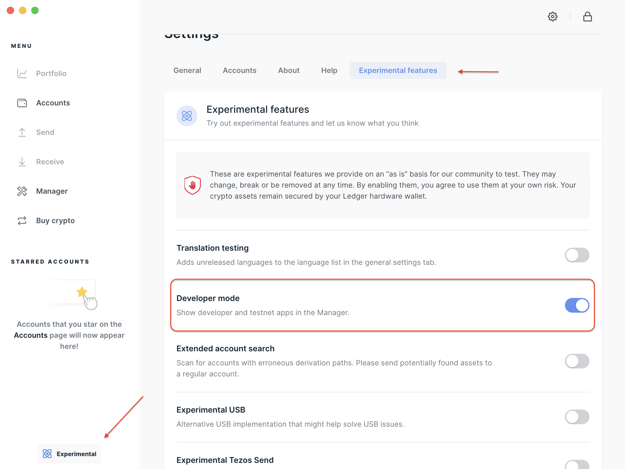 Enable Developer Mode