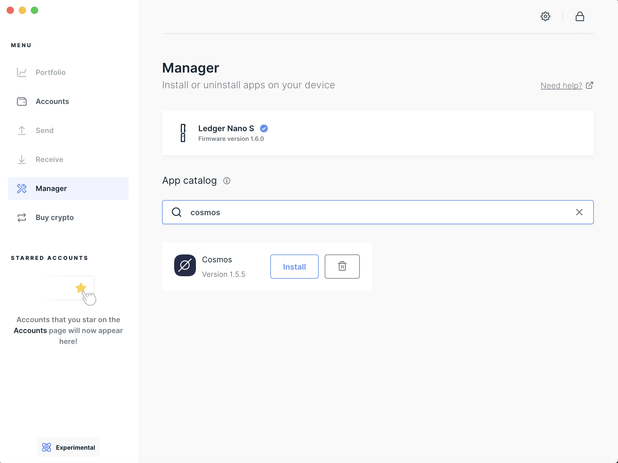 Search for Cosmos app