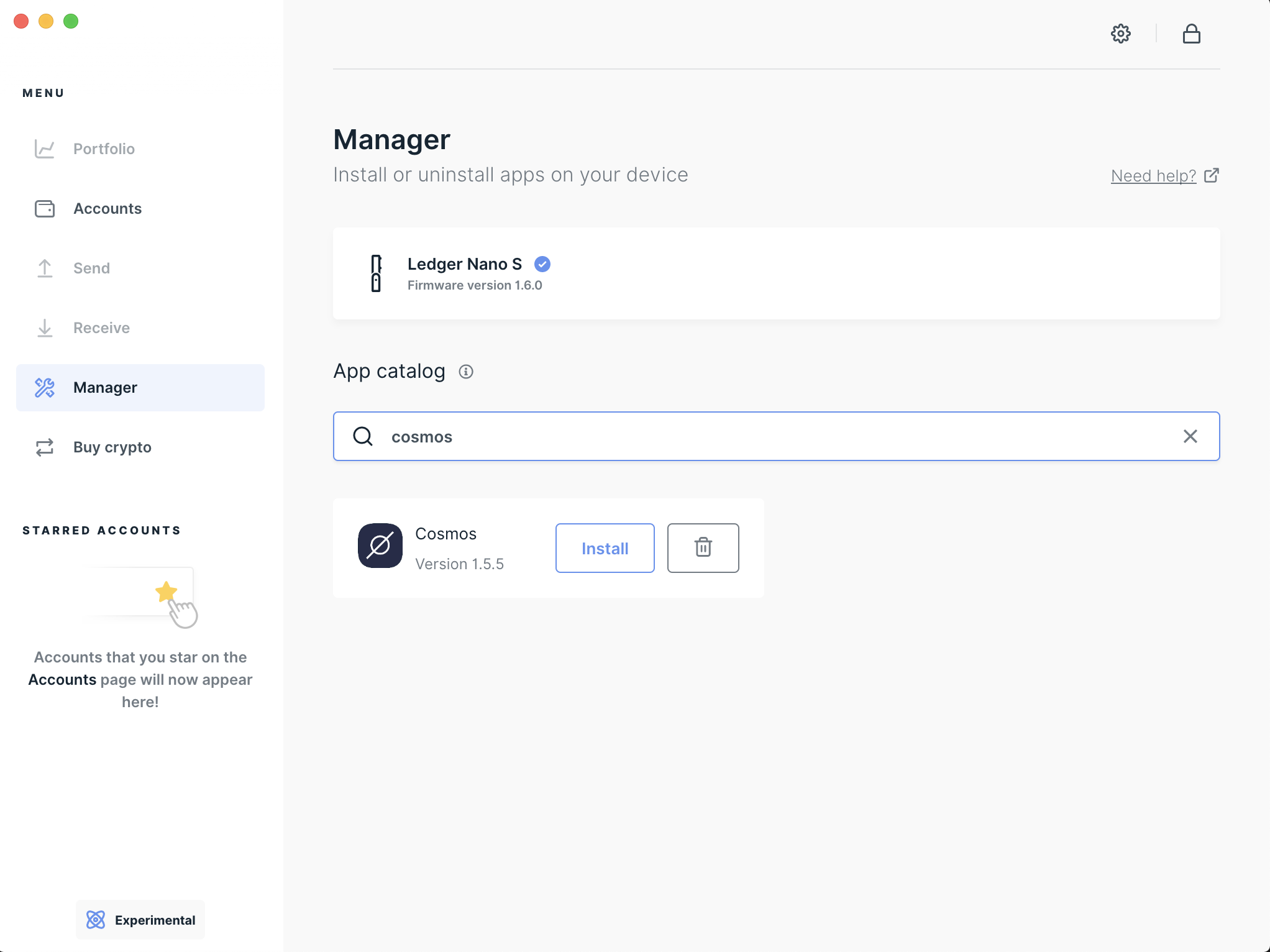 Search for Cosmos app