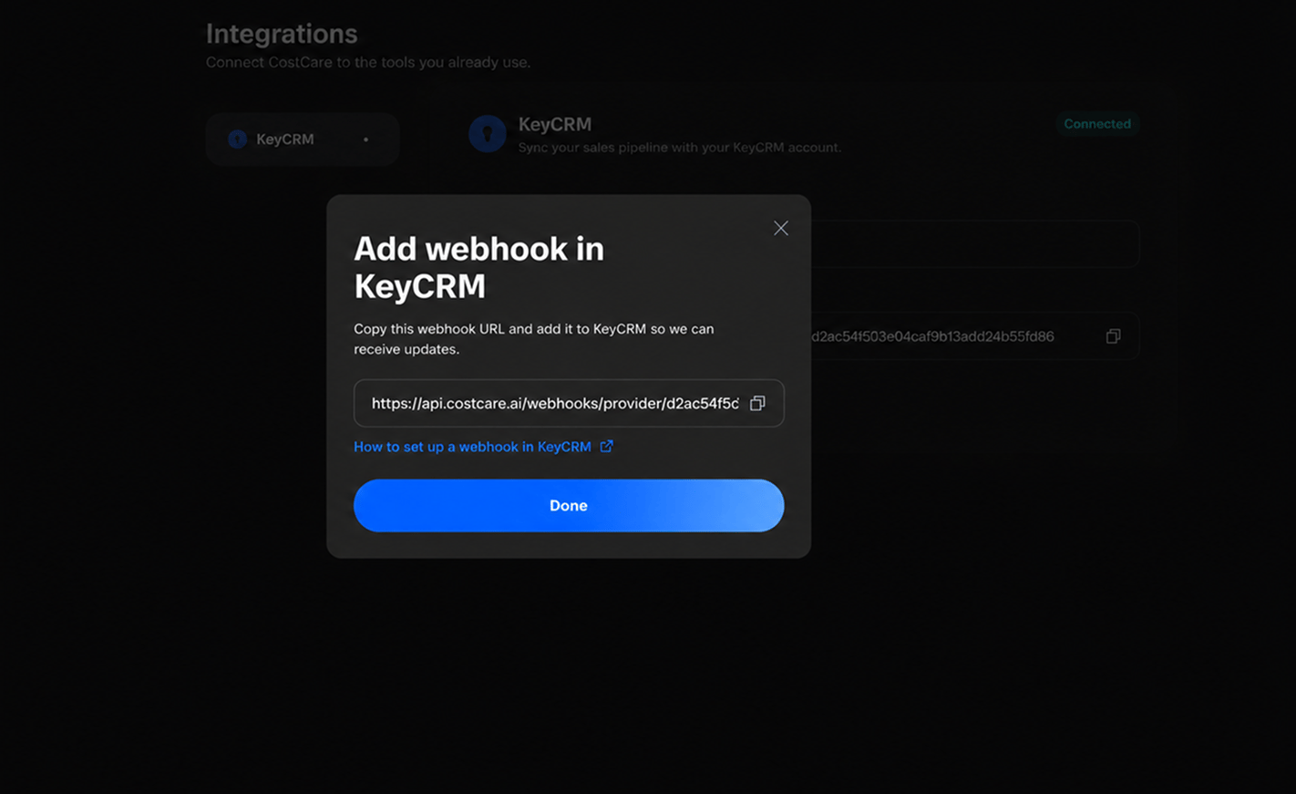 Integration KeyCRM 3 eng