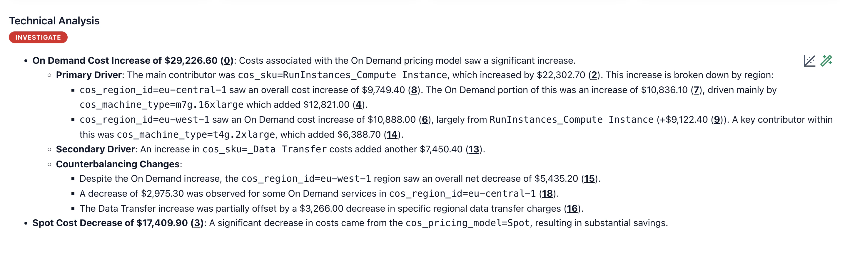Billy cost spike analysis