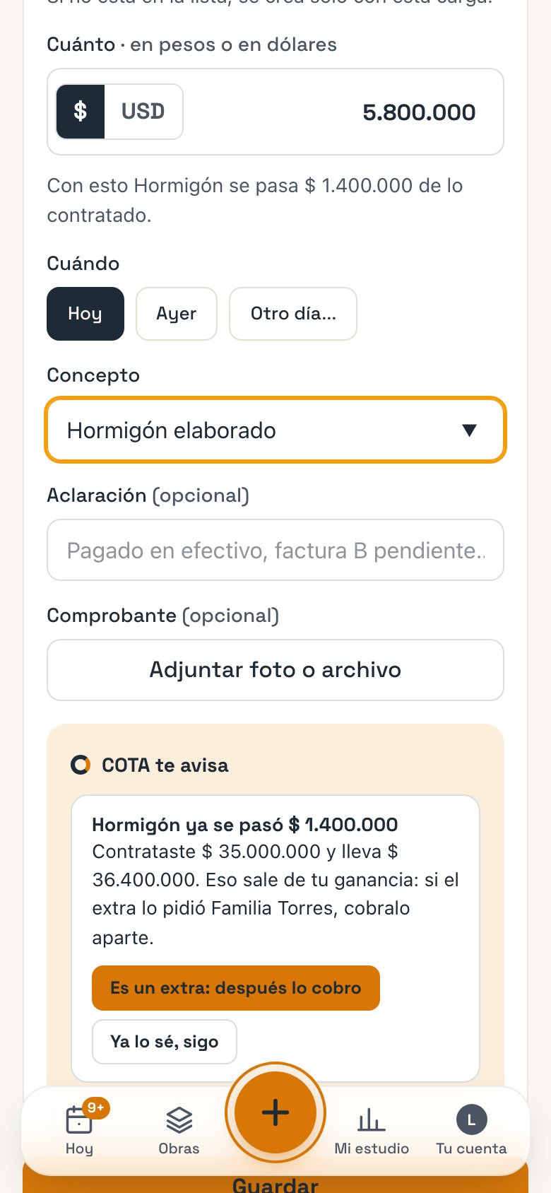 Cargar un contrato: el eco del rubro y el aviso de COTA