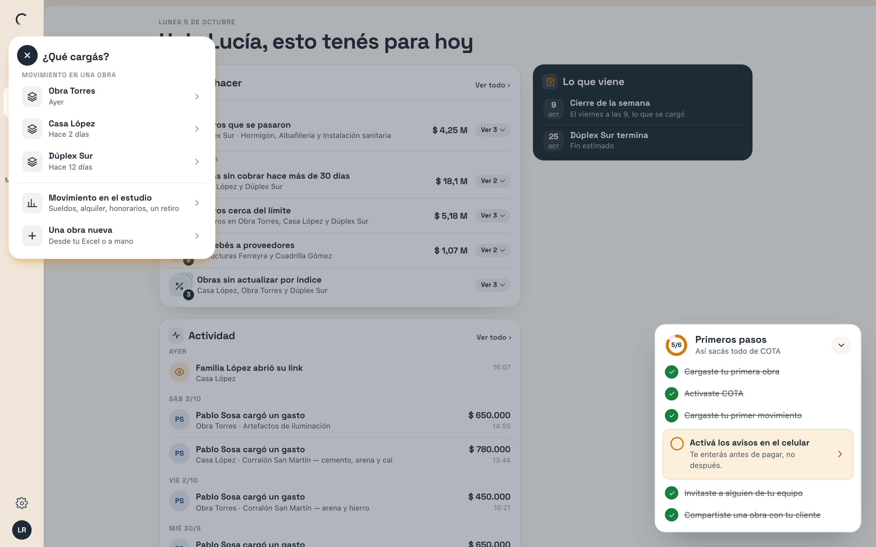 Cargar en la barra de la izquierda de la compu, con el menú abierto
