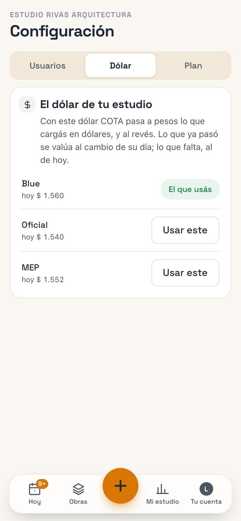 Configuración, Dólar: Blue, Oficial y MEP con la cotización de hoy