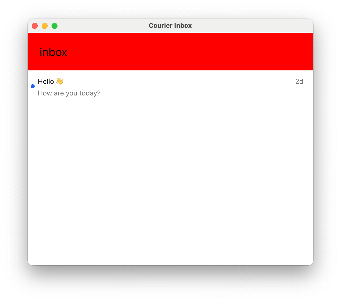 Custom inbox header