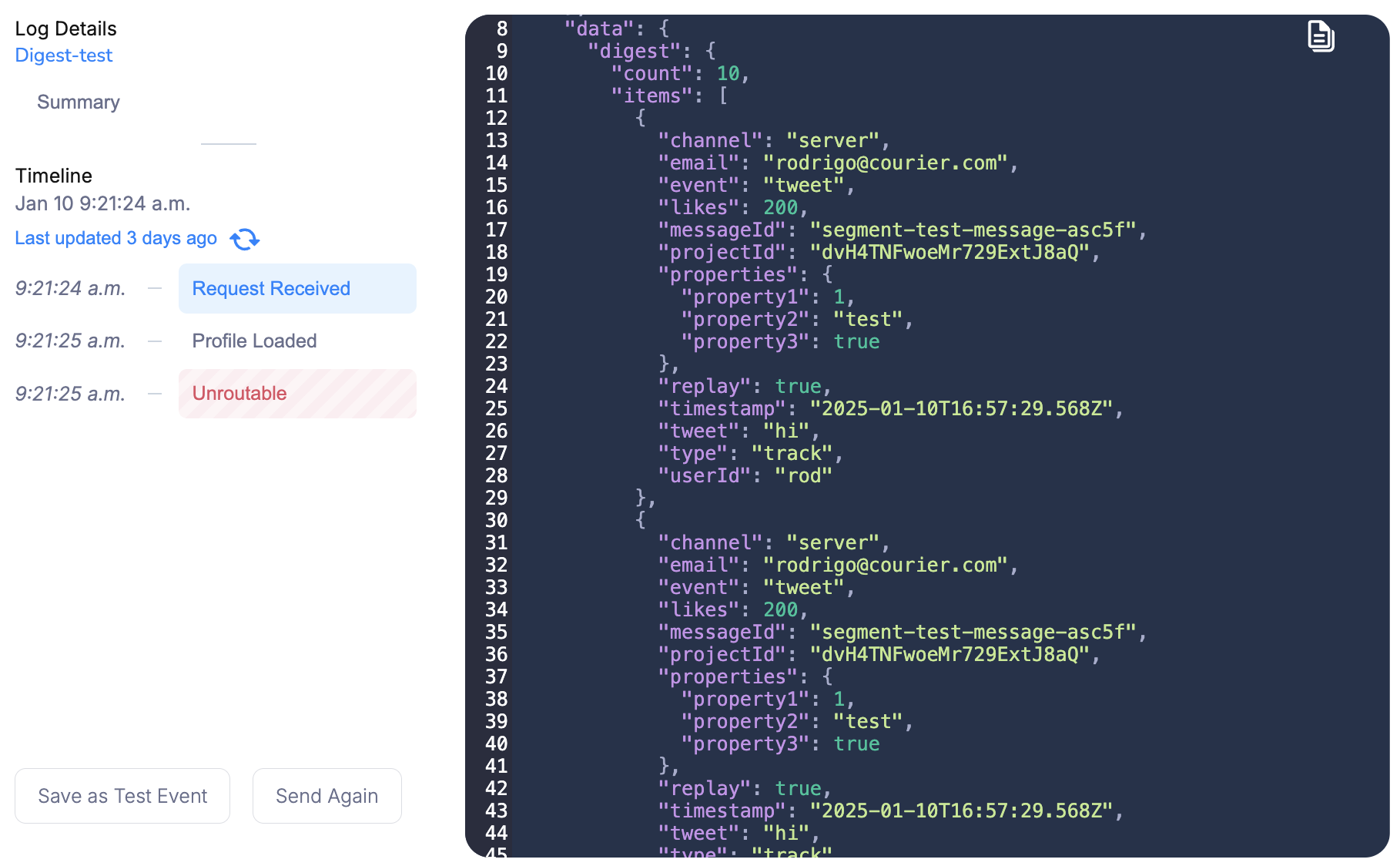 Digest Context Passed to Template