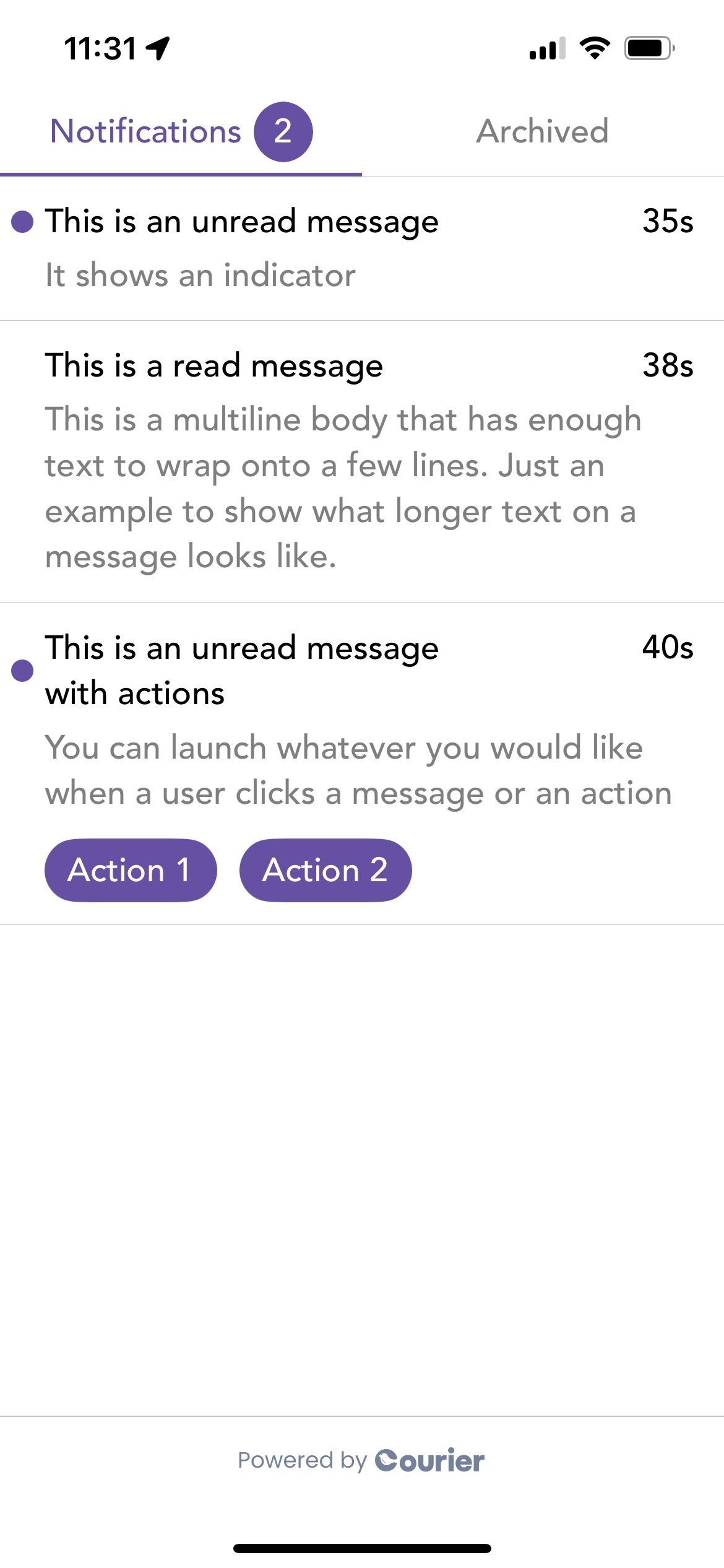 Styled Inbox