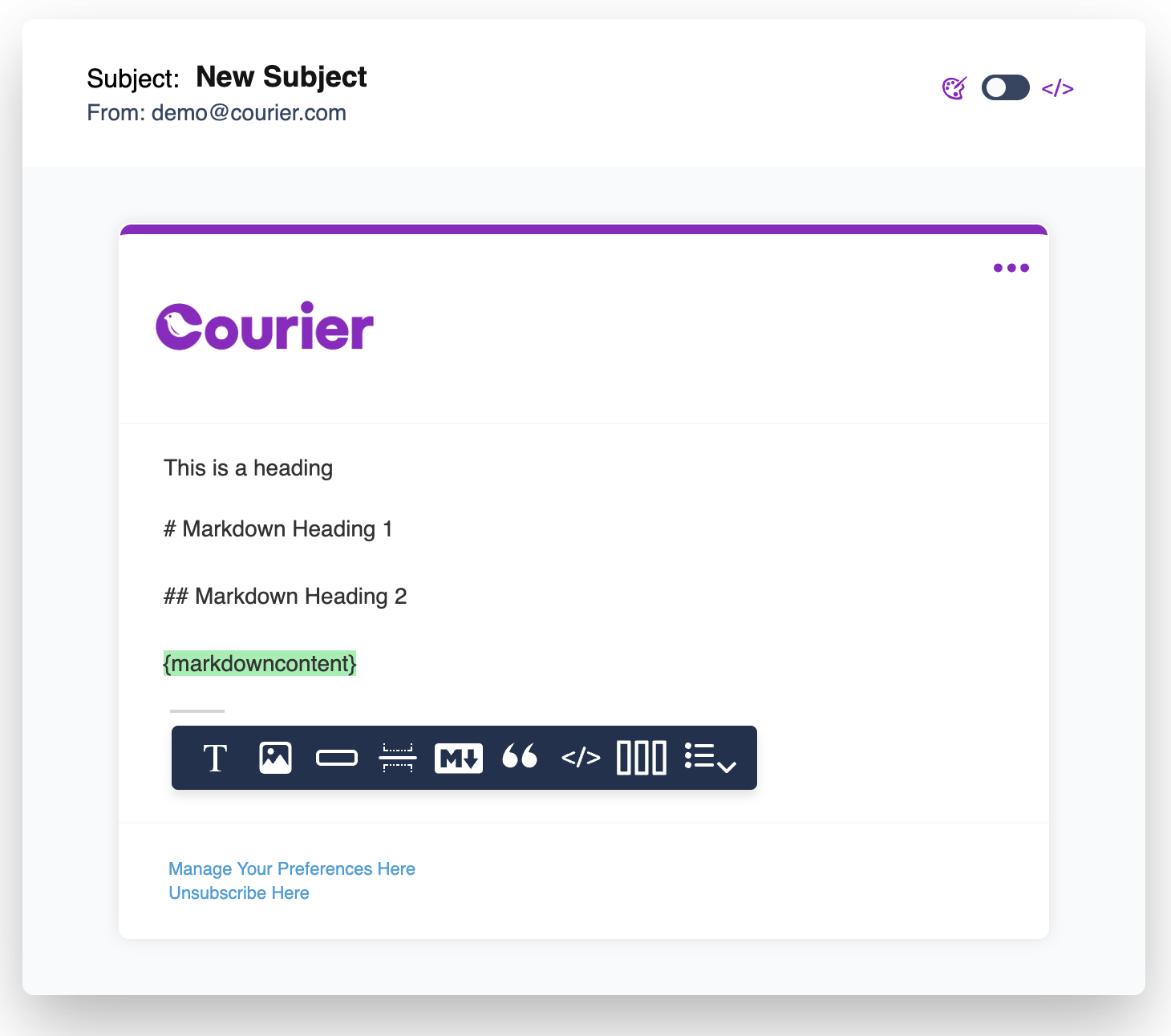 Content design interface